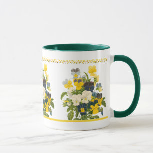 Violet Pansy Botanischer Blumencoffee Tasse