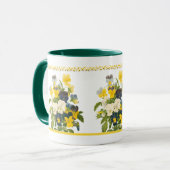 Violet Pansy Botanischer Blumencoffee Tasse (Vorderseite Links)