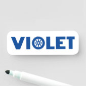 Violet Petrol Head Namensschild (Beispiel)