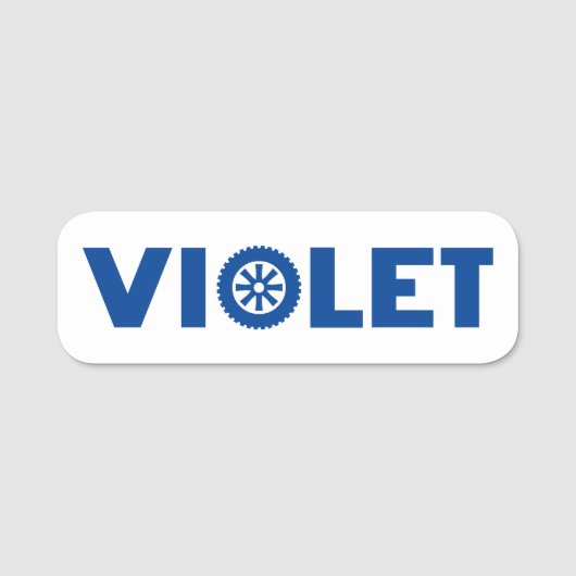 Violet Petrol Head Namensschild (Vorderseite)