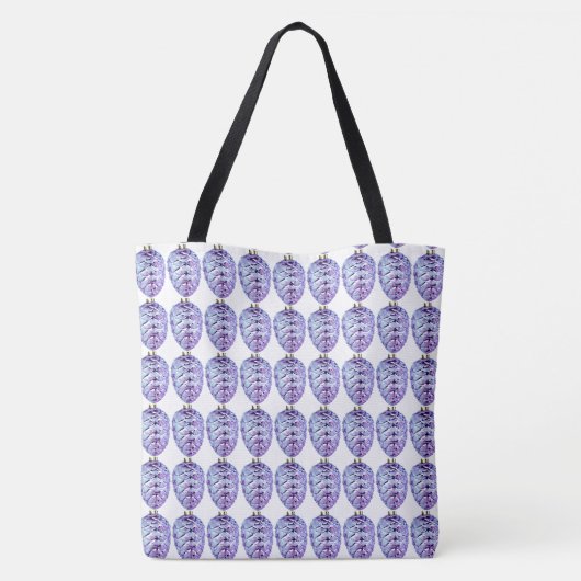 Violet Pinecones Tote Tasche (Rückseite)