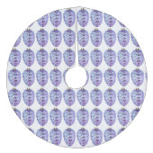 Violet Pinecones Weihnachtsbaumrock Fleece Weihnachtsbaumdecke (Vorderseite)