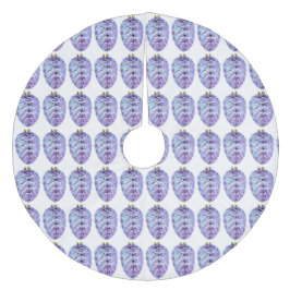 Violet Pinecones Weihnachtsbaumrock Fleece Weihnachtsbaumdecke