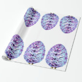 Violet Pinecones Wrapping Paper Geschenkpapier (Ungerollt)