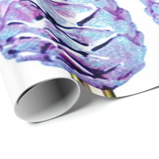 Violet Pinecones Wrapping Paper Geschenkpapier (Rolleneckpunkt)