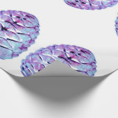 Violet Pinecones Wrapping Paper Geschenkpapier (Ecke)
