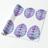 Violet Pinecones Wrapping Paper Geschenkpapier (Ungerollt)