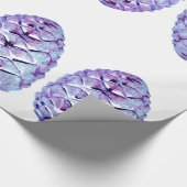 Violet Pinecones Wrapping Paper Geschenkpapier (Ecke)