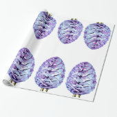 Violet Pinecones Wrapping Paper Geschenkpapier (Ungerollt)