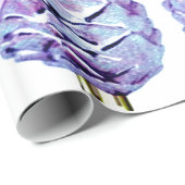 Violet Pinecones Wrapping Paper Geschenkpapier (Rolleneckpunkt)