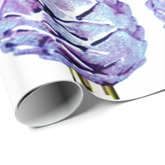 Violet Pinecones Wrapping Paper Geschenkpapier (Rolleneckpunkt)