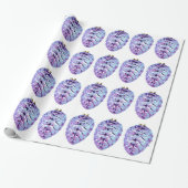 Violet Pinecones Wrapping Paper Geschenkpapier (Ungerollt)