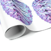 Violet Pinecones Wrapping Paper Geschenkpapier (Rolleneckpunkt)