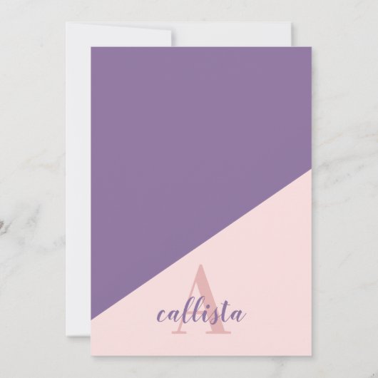 Violet Pink Funkelnd Glitzer Dress Debutante Dance Einladung (Rückseite)