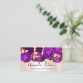 Violet Pink Gold Blume Logo Event Planner QRCode Visitenkarte (Stehend Vorderseite)