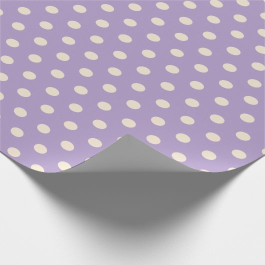Violet polka dot geschenkpapier (Ecke)