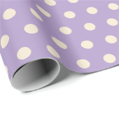 Violet polka dot geschenkpapier (Rolleneckpunkt)