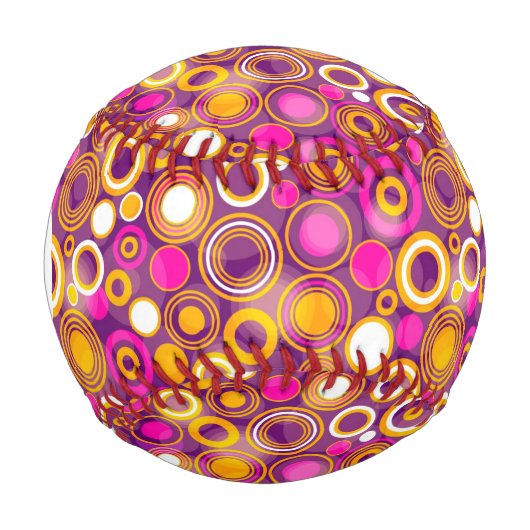 Violet Polka Dot Pattern Baseball (Vorderseite)