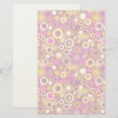 Violet Polka Dot Pattern Briefpapier (Vorne/Hinten)