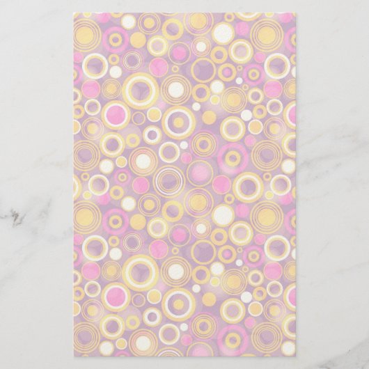 Violet Polka Dot Pattern Briefpapier (Vorderseite)