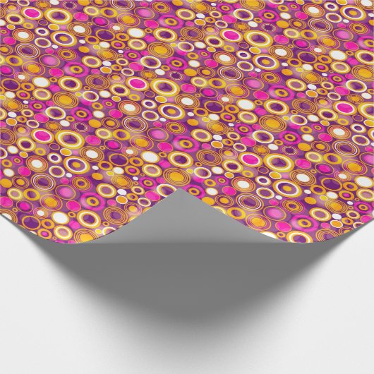 Violet Polka Dot Pattern Geschenkpapier (Ecke)