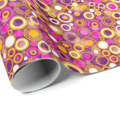 Violet Polka Dot Pattern Geschenkpapier (Rolleneckpunkt)