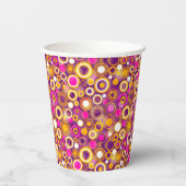 Violet Polka Dot Pattern Pappbecher (Rückseite)