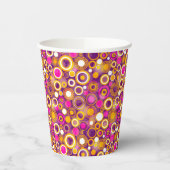 Violet Polka Dot Pattern Pappbecher (Links)