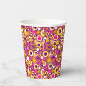 Violet Polka Dot Pattern Pappbecher (Rechts)