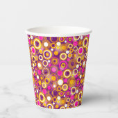 Violet Polka Dot Pattern Pappbecher (Vorderseite)