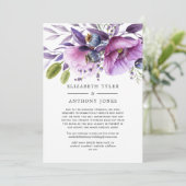 Violet Poppy Blumenzwiebelliste Ankündigung (Stehend Vorderseite)