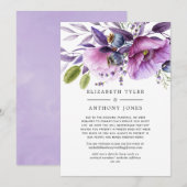 Violet Poppy Blumenzwiebelliste Ankündigung (Vorne/Hinten)