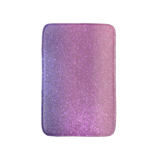 Violet Princess Blush Pink Triple Glitzer Badematte (Vorderseite Vertikal)