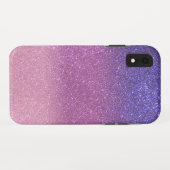 Violet Princess Blush Pink Triple Glitzer Case-Mate iPhone Hülle (Rückseite (Horizontal))