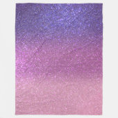 Violet Princess Blush Pink Triple Glitzer Ombre Fleecedecke (Vorderseite)