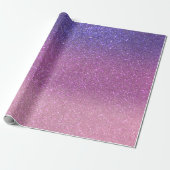 Violet Princess Blush Pink Triple Glitzer Ombre Geschenkpapier (Ungerollt)