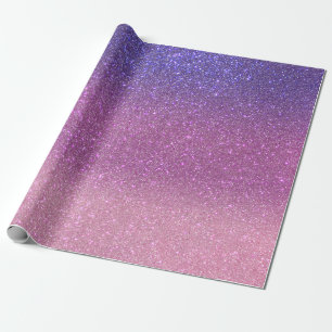 Violet Princess Blush Pink Triple Glitzer Ombre Geschenkpapier