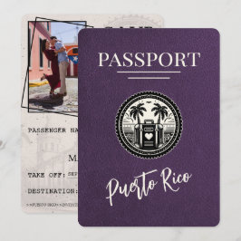 Violet Puerto Rico Passport Save The Date