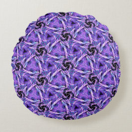 Violet Pulse Rundes Kissen
