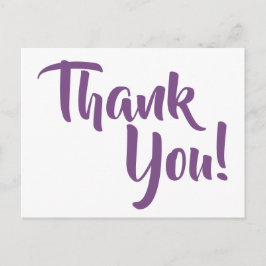 Violet Purple Calligraphy Thank You Postkarte