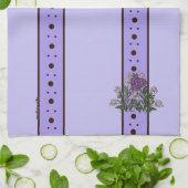 Violet Purple flowers Relax Cup kitchen towel Geschirrtuch (Gefaltet)