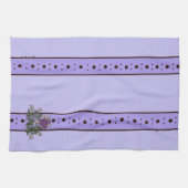 Violet Purple flowers Relax Cup kitchen towel Geschirrtuch (Horizontal)
