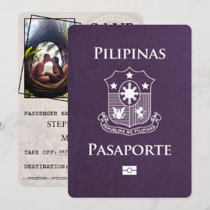 Violet Purple Philippinen Reisepass Save The Date