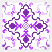 Violet Quadratischer Aufkleber (Vorderseite)