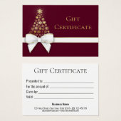 Violet Red Christmas Tree Snowflakes Bow Geschenkk (Vorne & Hinten)