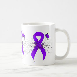 Violet Ribbon Butterfly, Hodgkin-Lymphom Kaffeetasse