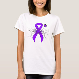 Violet Ribbon Butterfly, Hodgkin-Lymphom T-Shirt