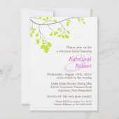 Violet Romance Probe Dinner Einladung (Vorderseite)