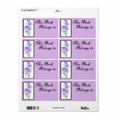 Violet Rose Book Ownership Label ~plum (Vorne)