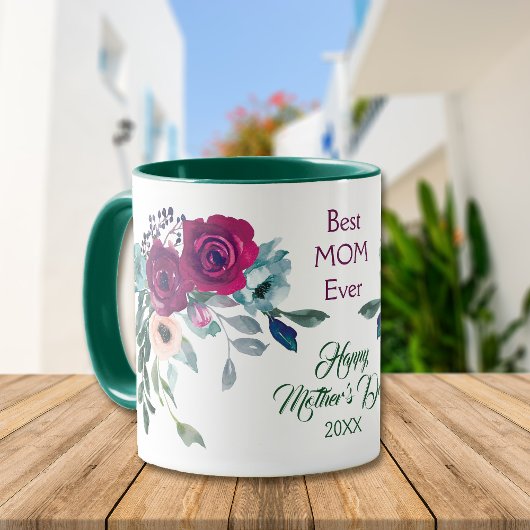 Violet Rose Bouquet Beste Mama Muttertag Tasse